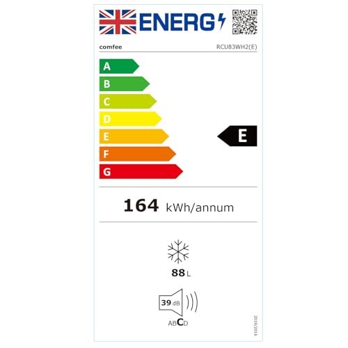 COMFEE' RCU83WH2(E) 88L Freestanding Under Counter Freezer, 55cm Wide, Reversible Door - Image 3