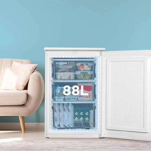 COMFEE' RCU83WH2(E) 88L Freestanding Under Counter Freezer, 55cm Wide, Reversible Door - Image 9