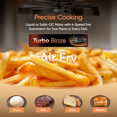 COSORI TurboTower Dual Air Fryer, 10.8L Space-Saving Stacked Design, 3-Layer Cooking - Image 6