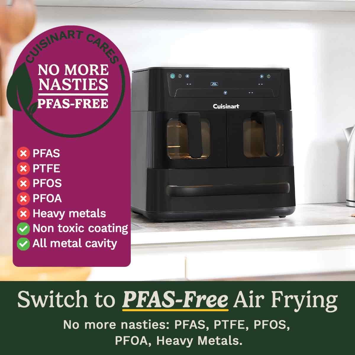 Cuisinart Tri Zone 13.6L Air Fryer & Oven | PFAS-Free | XXXL capacity | 3 Independent Cooking Zones - Image 3