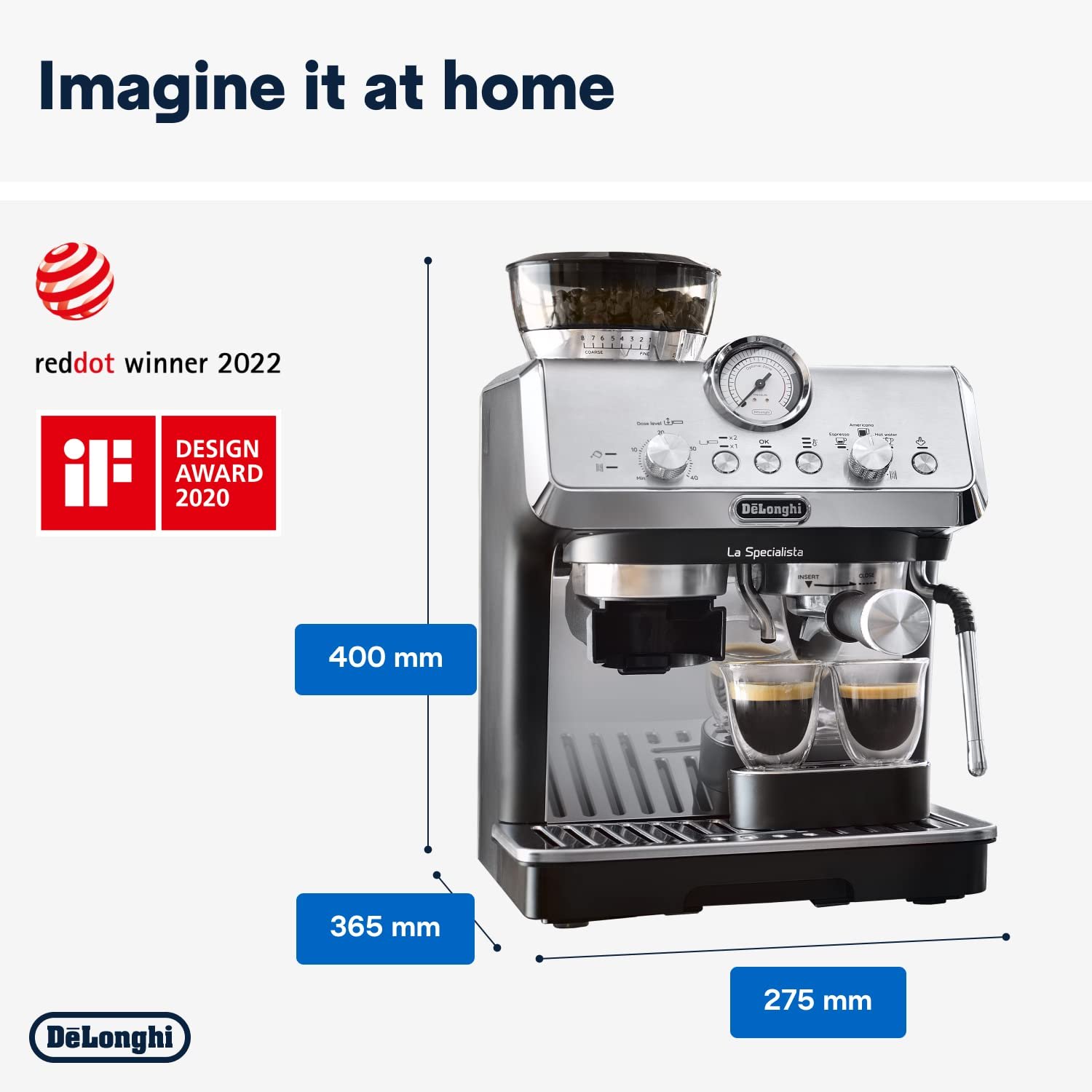 De'Longhi La Specialista Metal Barista Pump Espresso Machine, Bean to Cup Coffee - Image 8