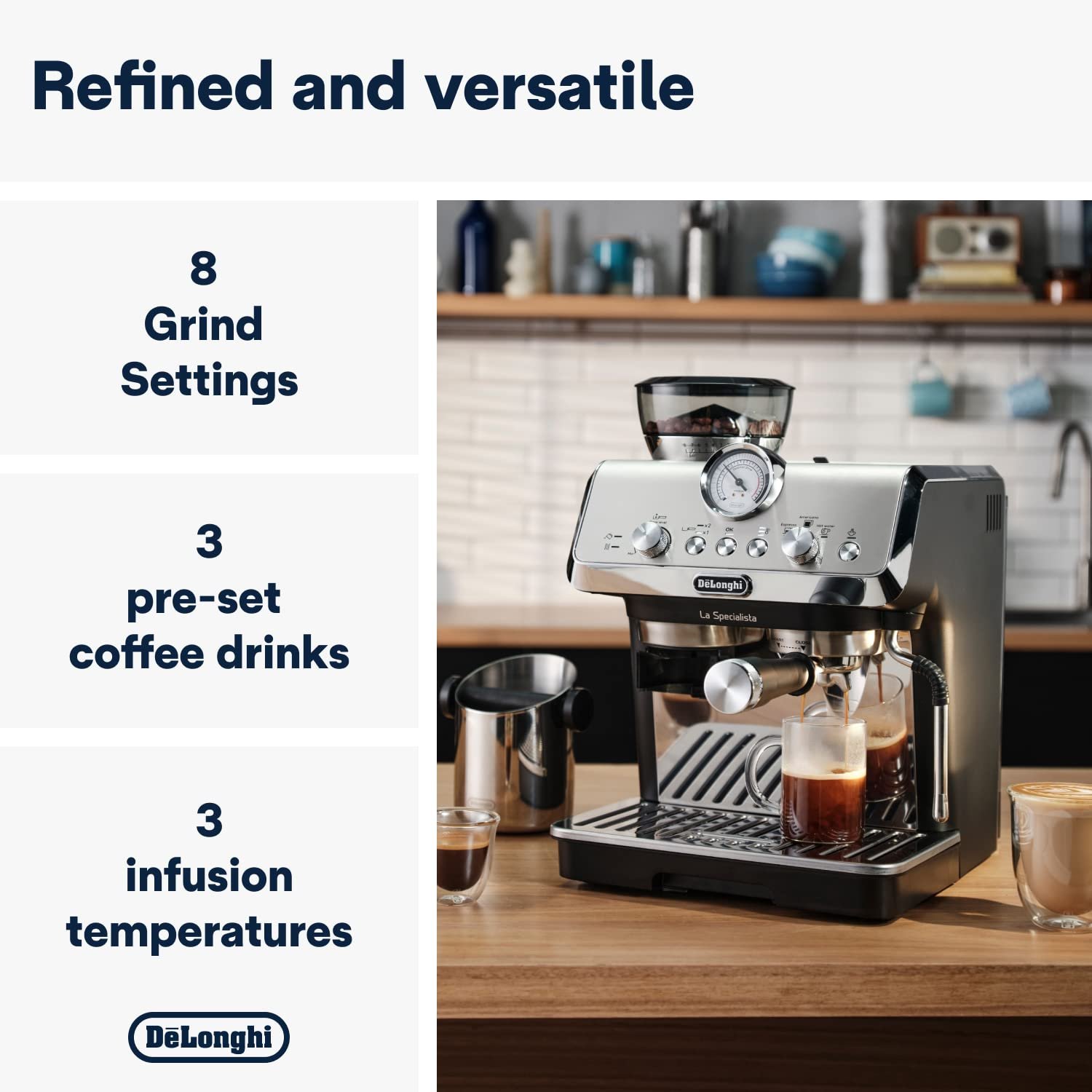 De'Longhi La Specialista Metal Barista Pump Espresso Machine, Bean to Cup Coffee - Image 7