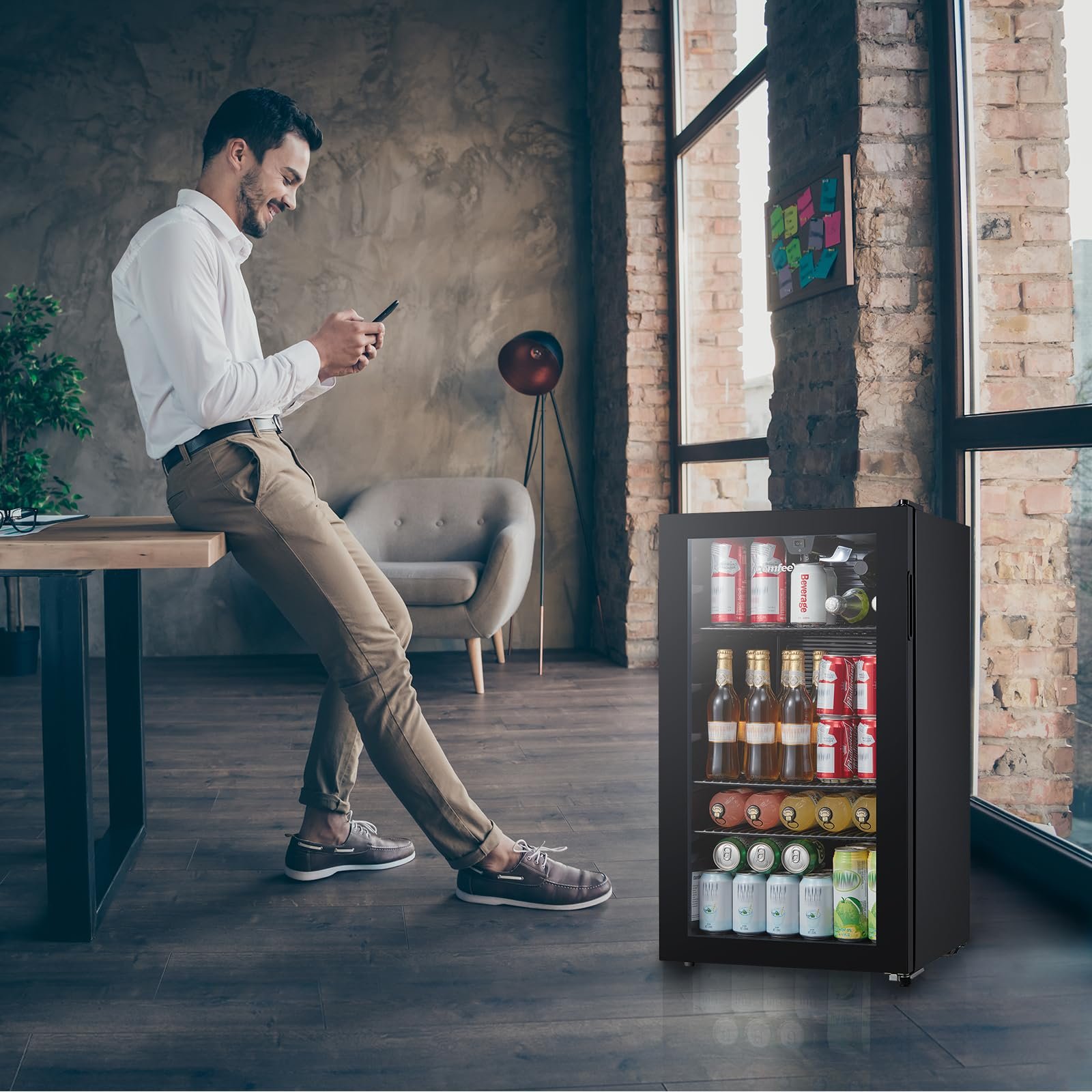 COMFEE' RCZ99BG2(E) Under Counter Beer & Drinks Fridge-93L Capacity,Holds up to 115 Cans - Image 11