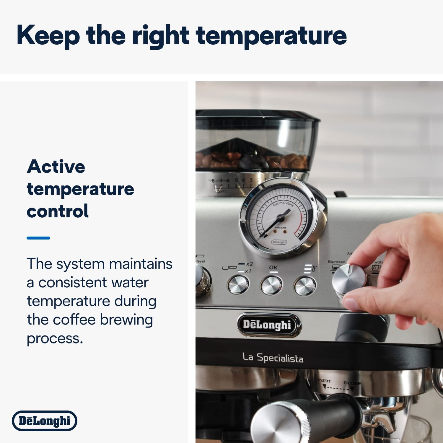 De'Longhi La Specialista Metal Barista Pump Espresso Machine, Bean to Cup Coffee - Image 5