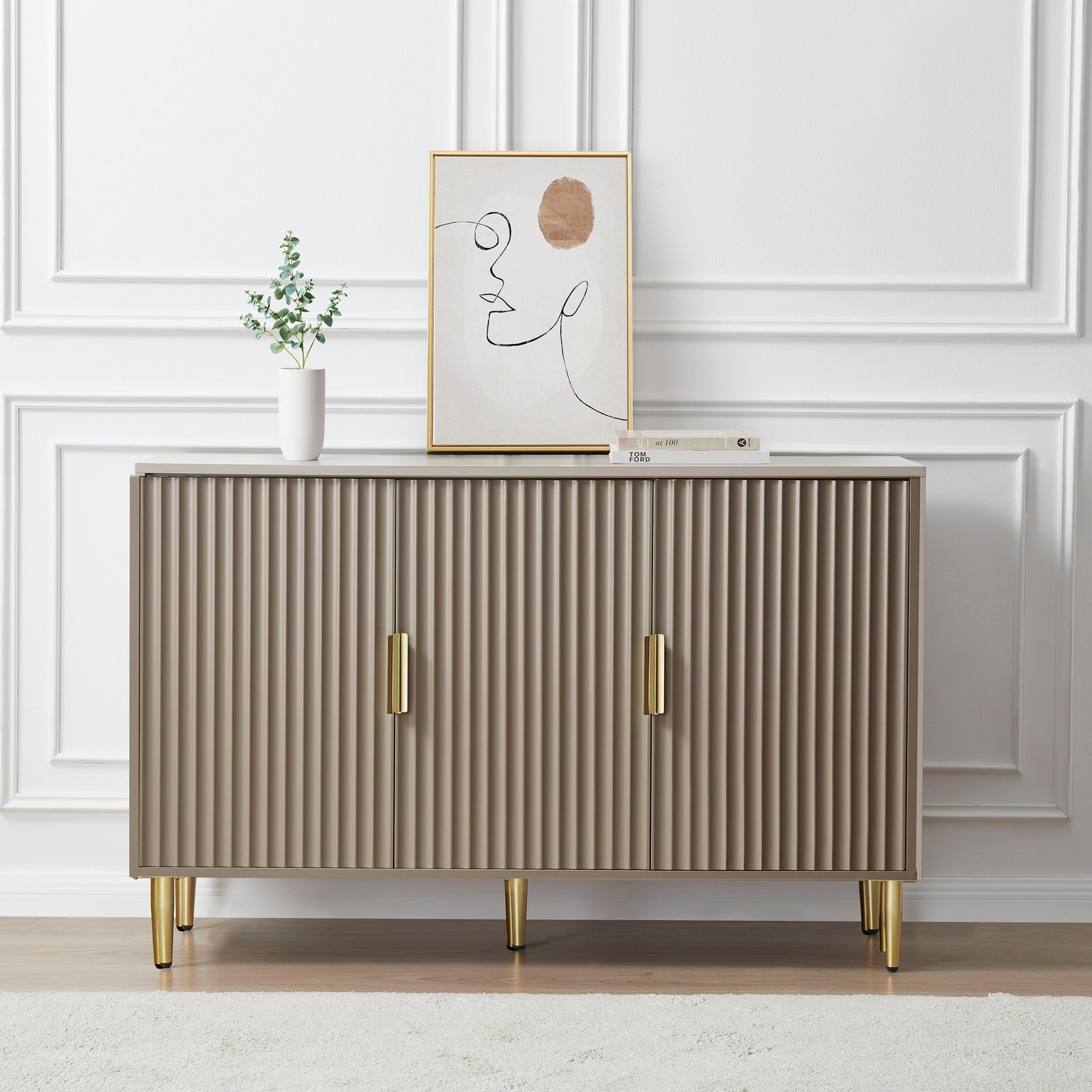 Evie Large Sideboard - Taupe - Image 4