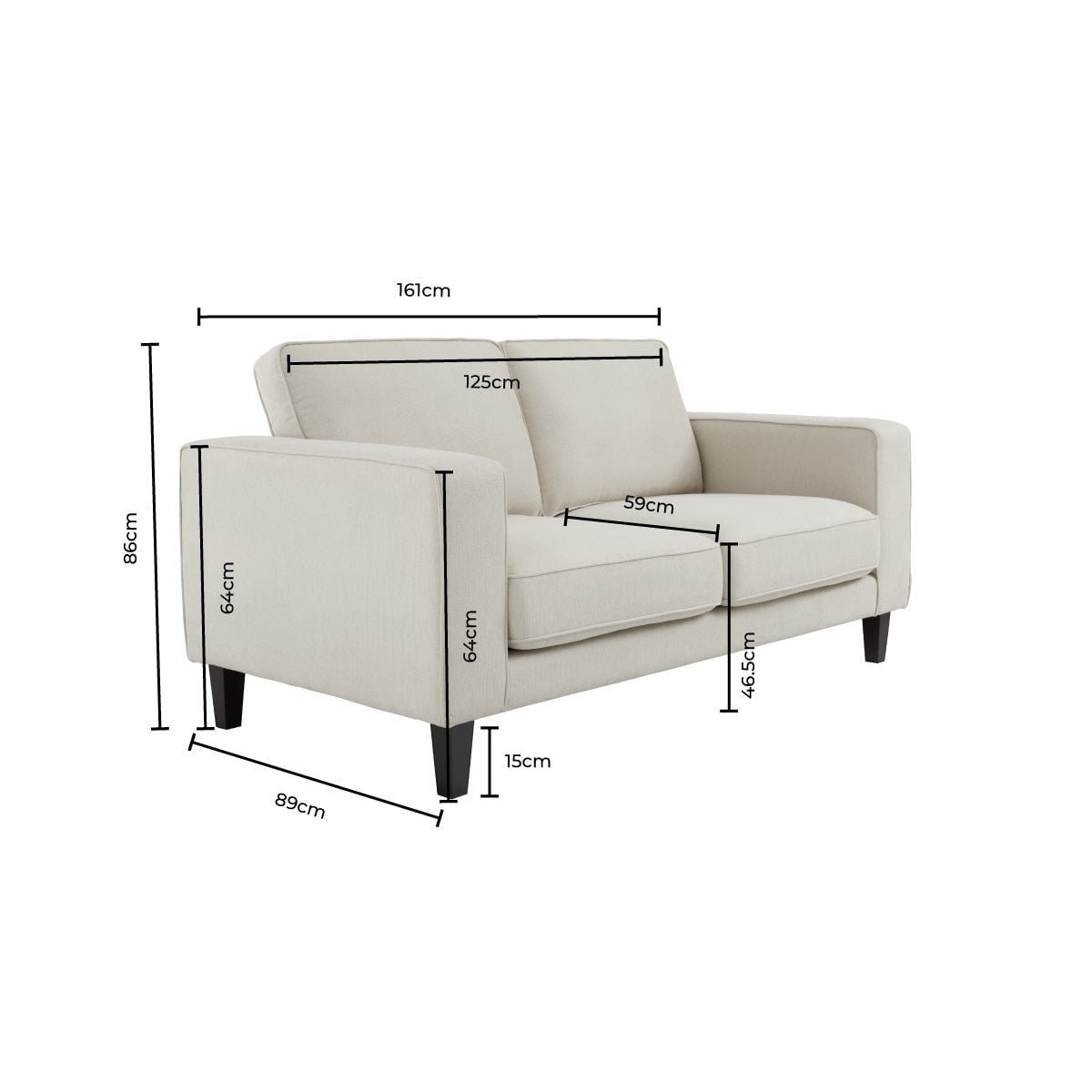Soho 2 Seater Sofa - Dark Olive - Image 9