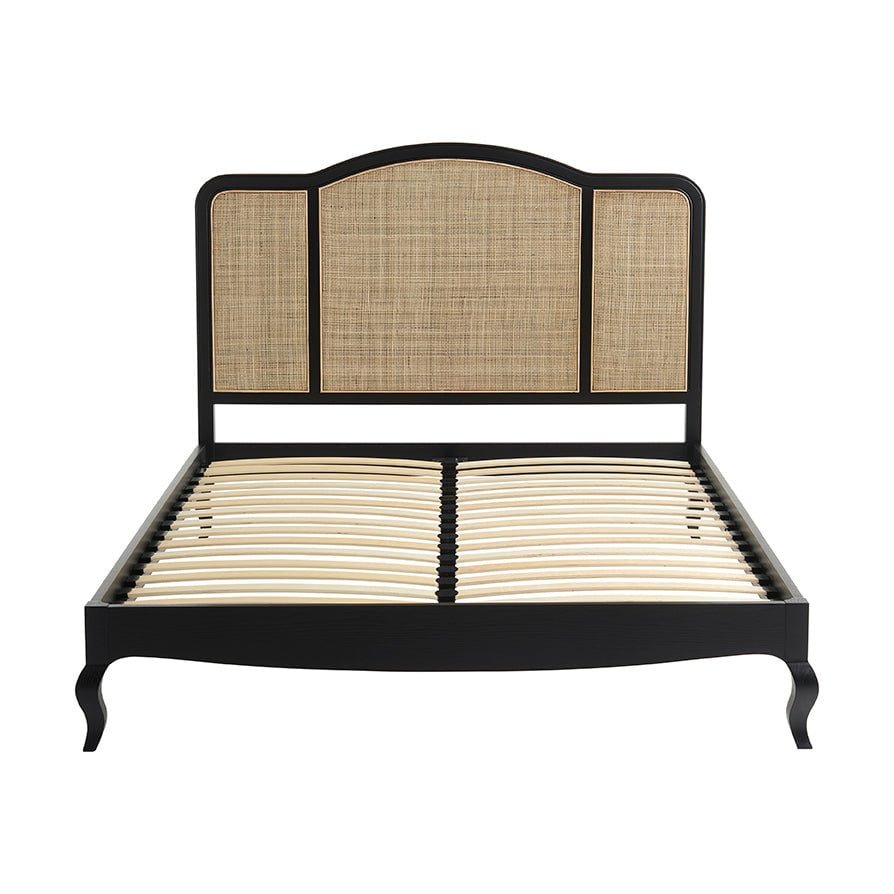 Annecy Rattan Bed Frame - Black - Image 8