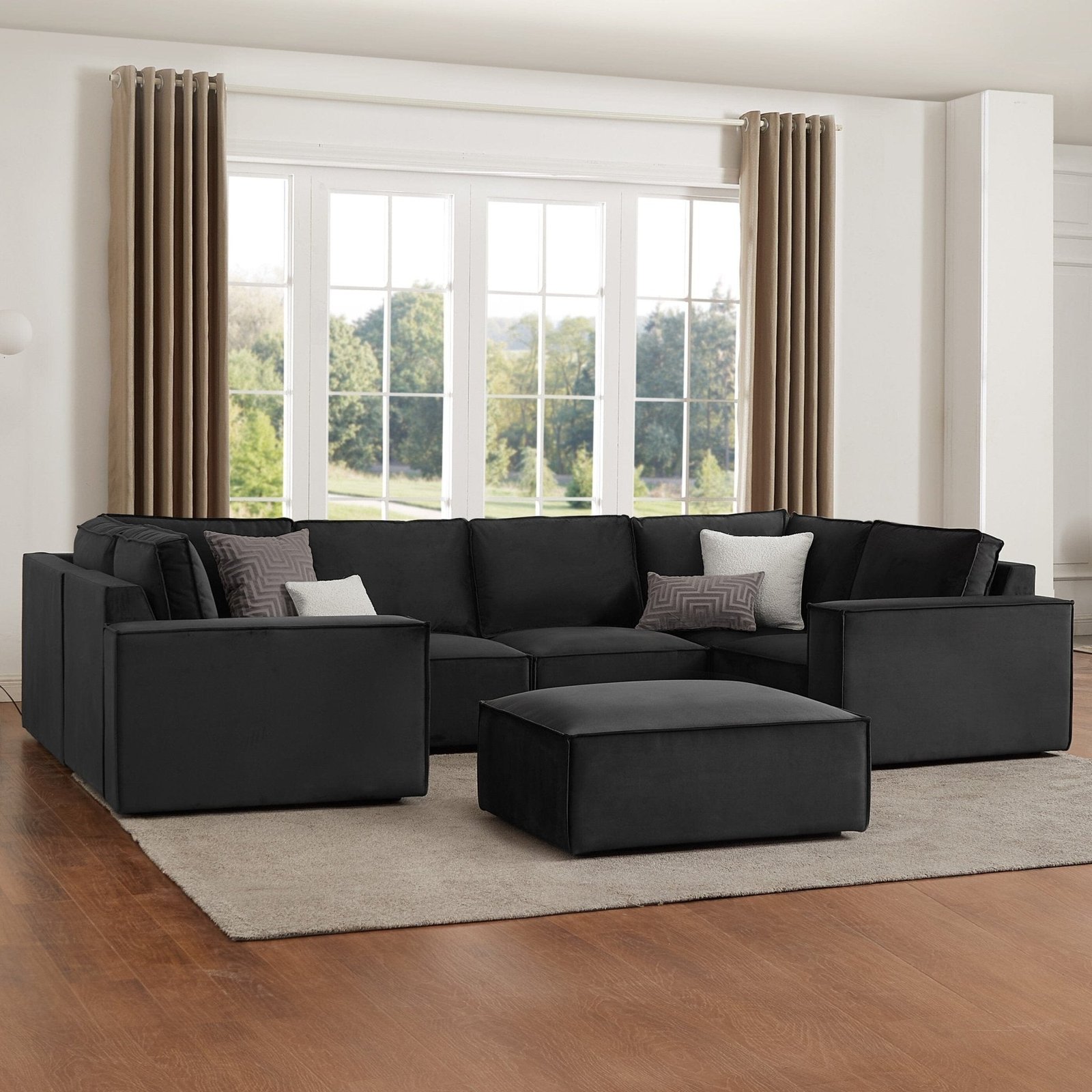Brooklyn U-Shape Sofa - Ink - Image 3