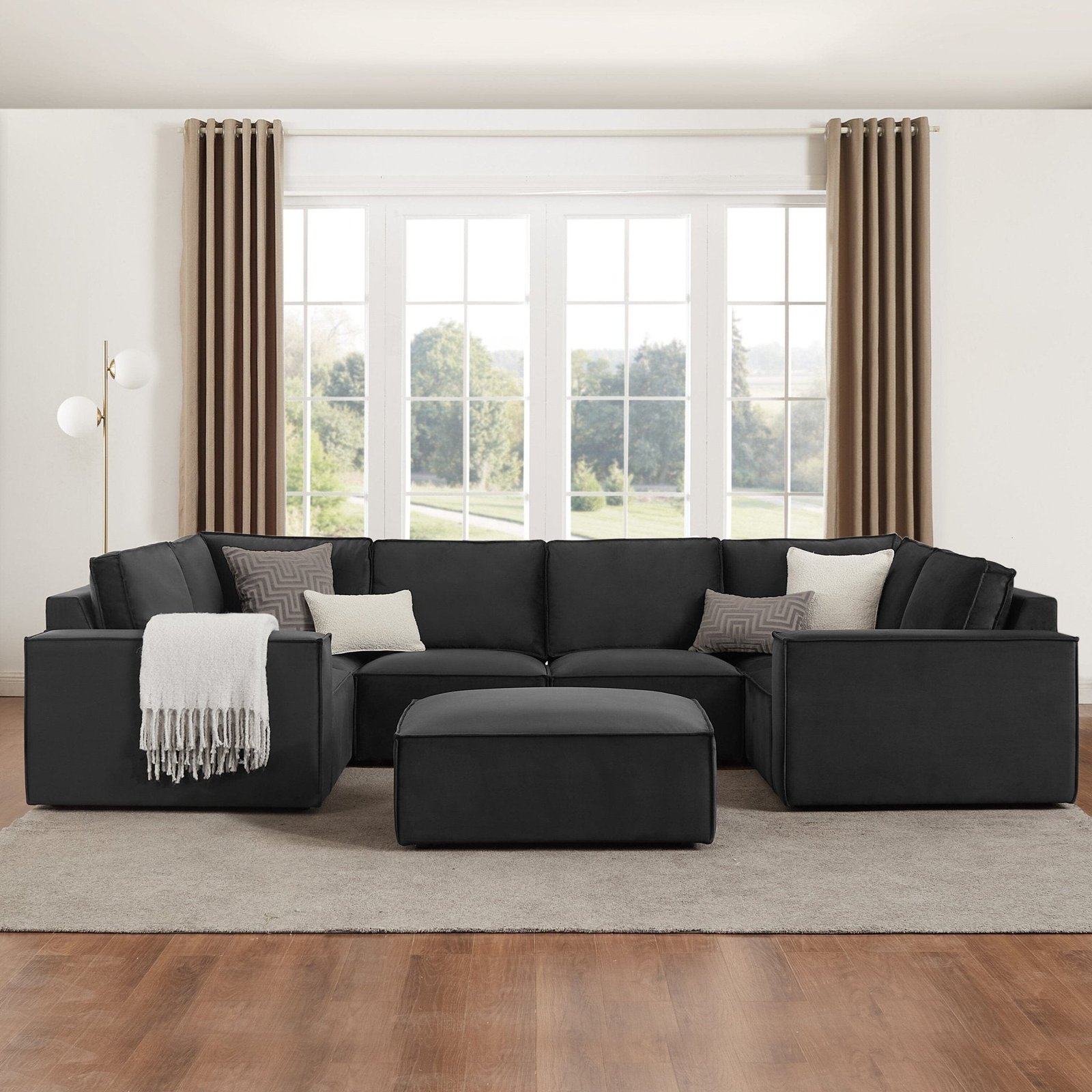Brooklyn U-Shape Sofa - Ink - Image 5