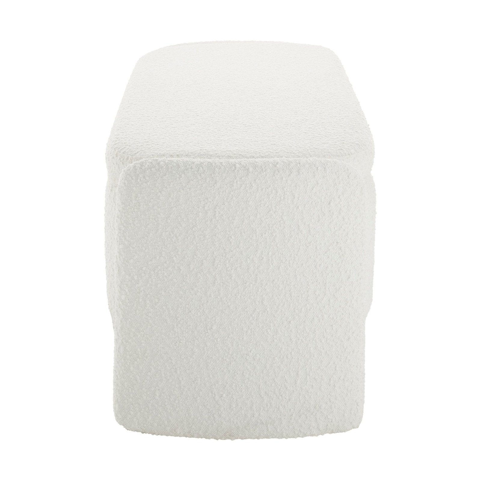 Didsbury Boucle Curved Storage Bench - Off White - Image 4