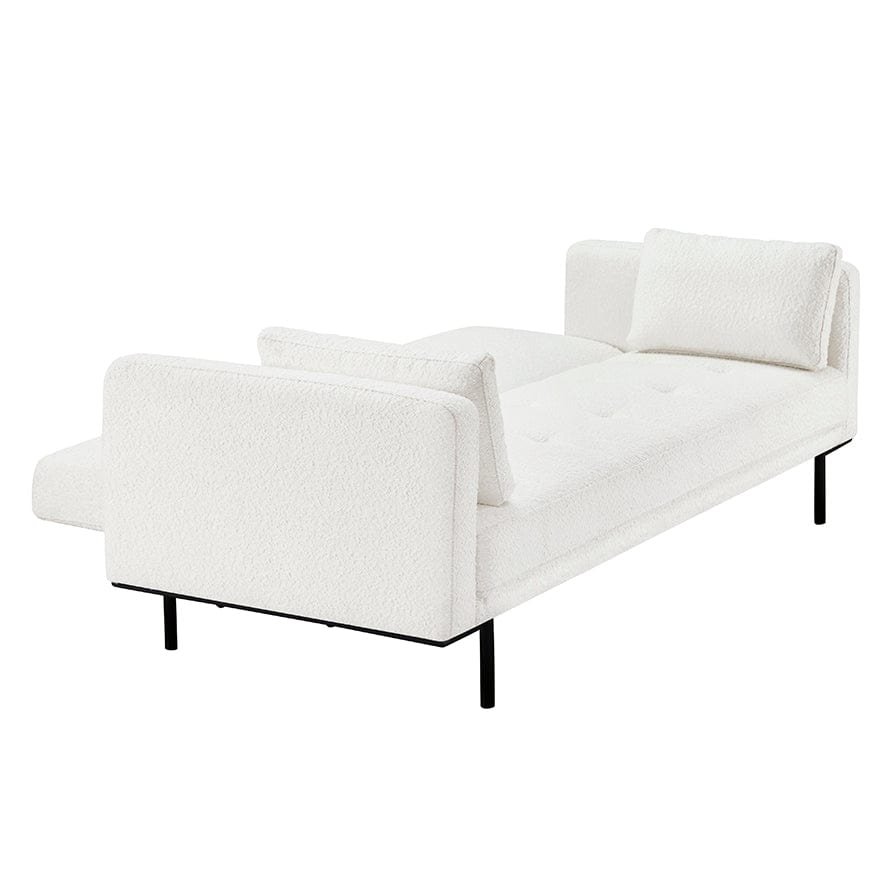 Hudson Bouclé Click Clack Sofa Bed - Off White - Image 4