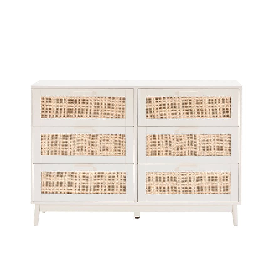 Isla 6 Drawer Chest - Cream - Image 4