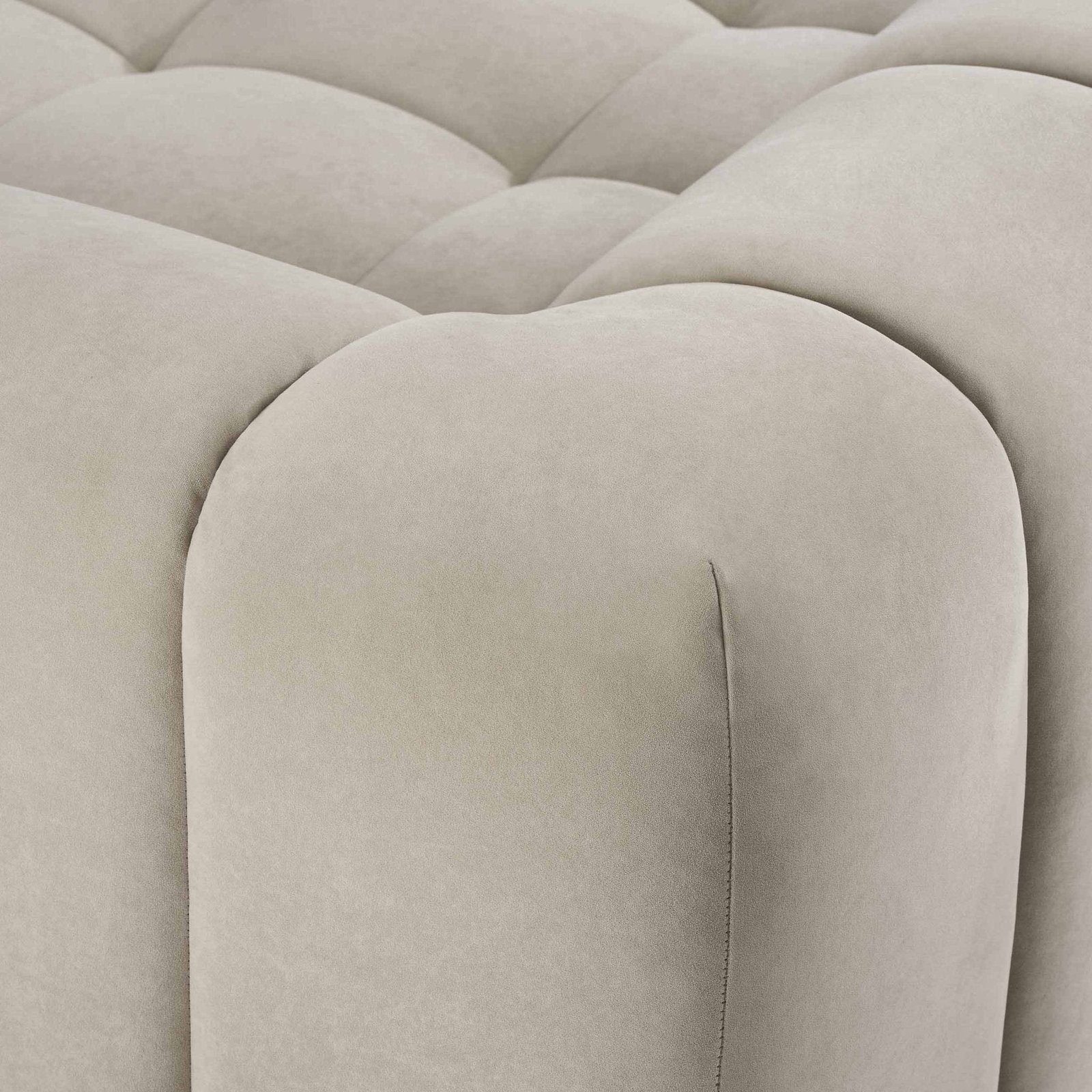 Manhattan Right Hand Large Chaise Sofa - Stone - Image 6