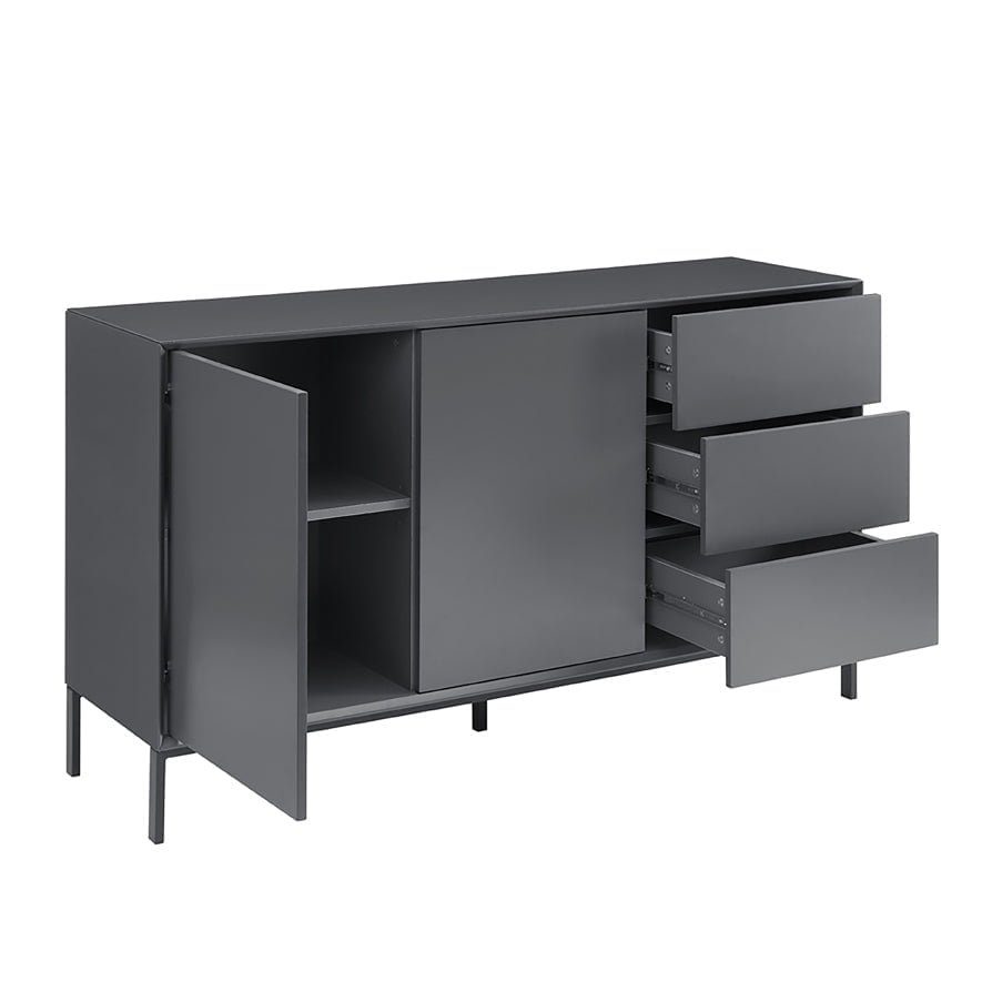 Nova Large Sideboard with Drawers - Charcoal - Image 6