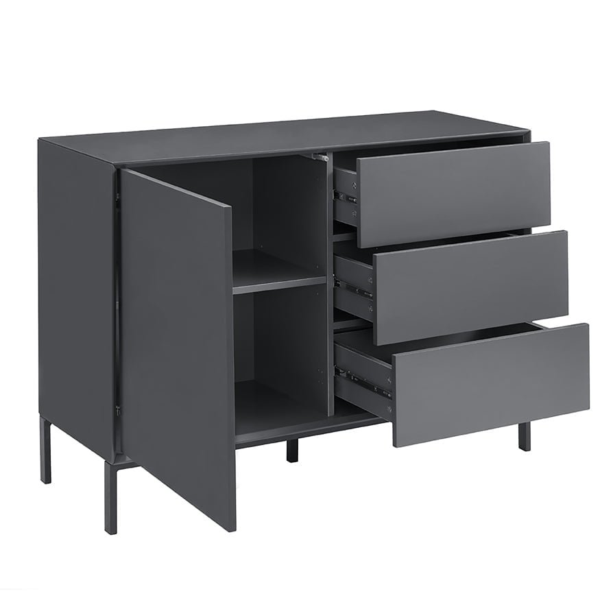 Nova Small Sideboard with Drawers - Charcoal - Image 7