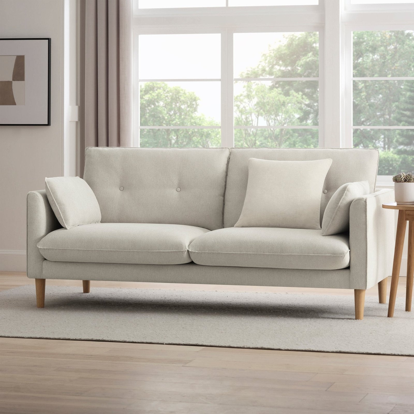 Shoreditch 3 Seater Sofa - Natural - Image 3
