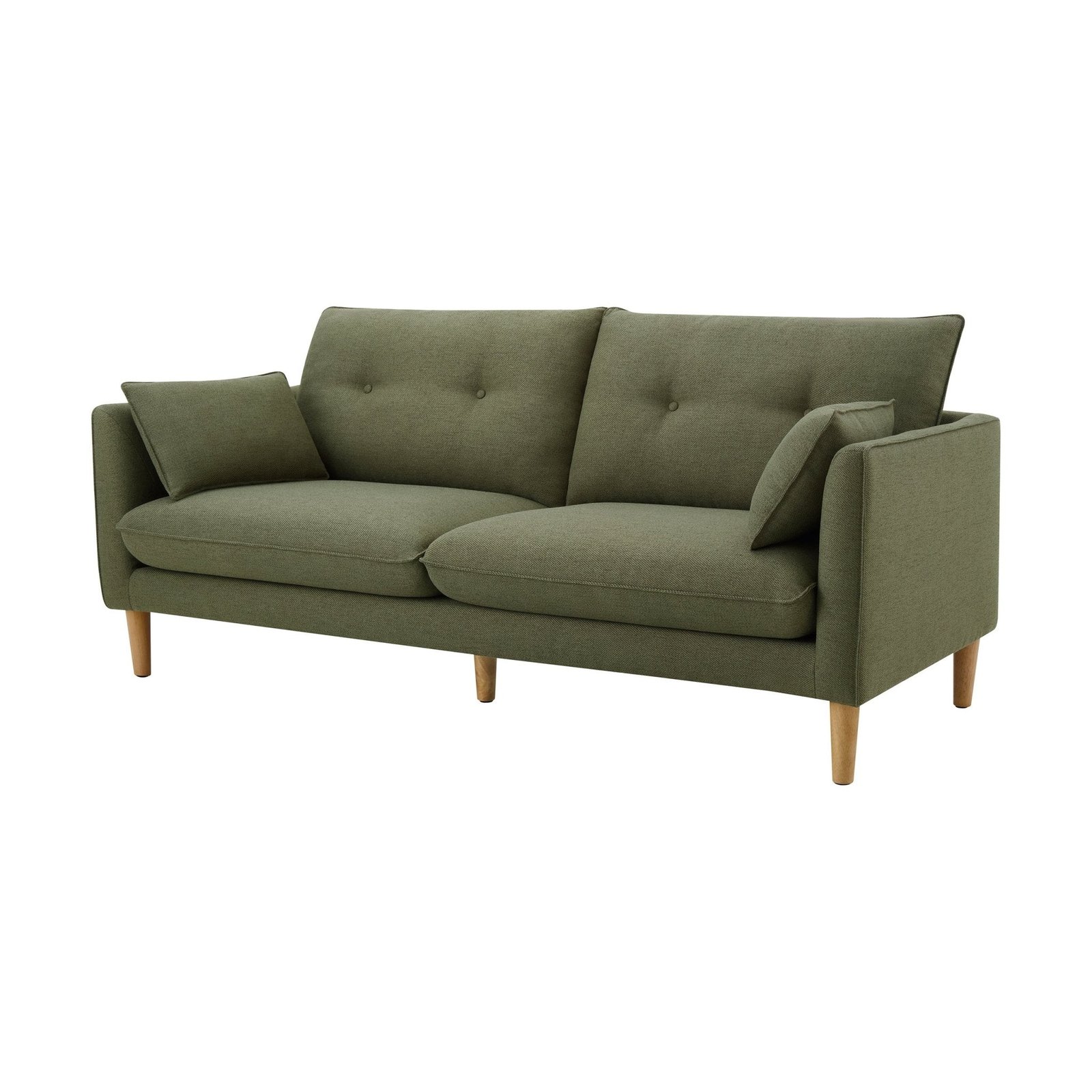 Shoreditch 3 Seater Sofa - Woven Green - Image 4