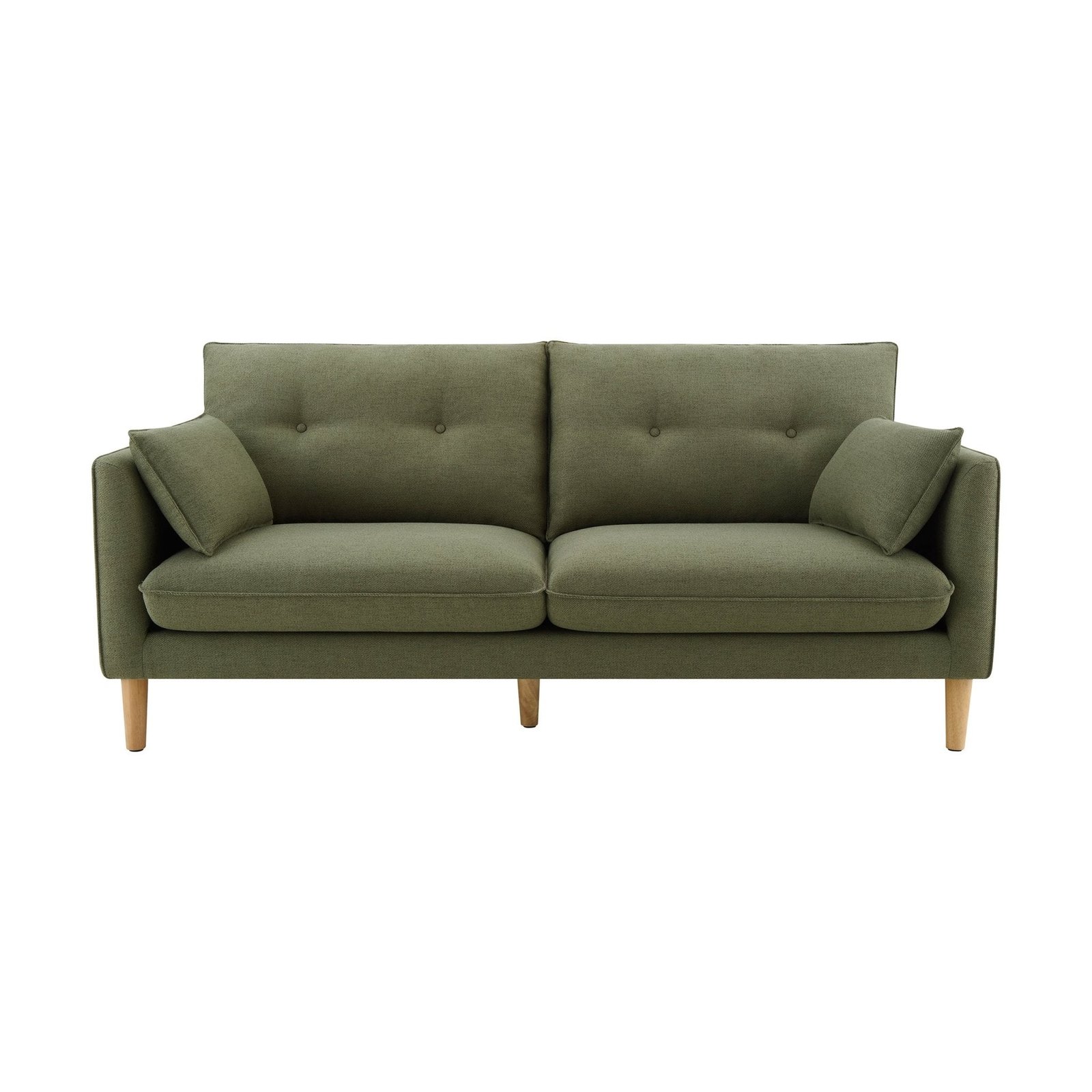 Shoreditch 3 Seater Sofa - Woven Green - Image 2
