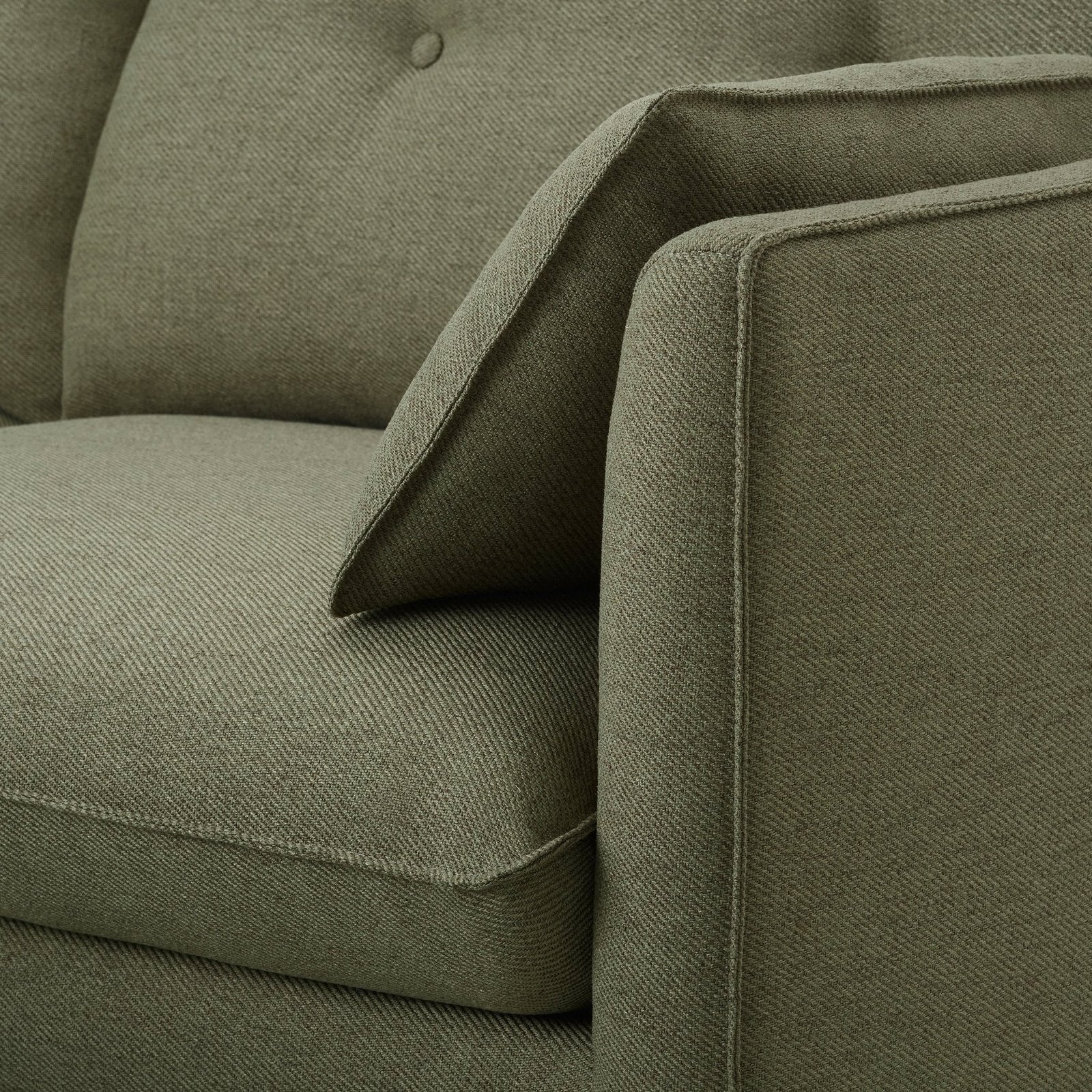 Shoreditch 3 Seater Sofa - Woven Green - Image 5