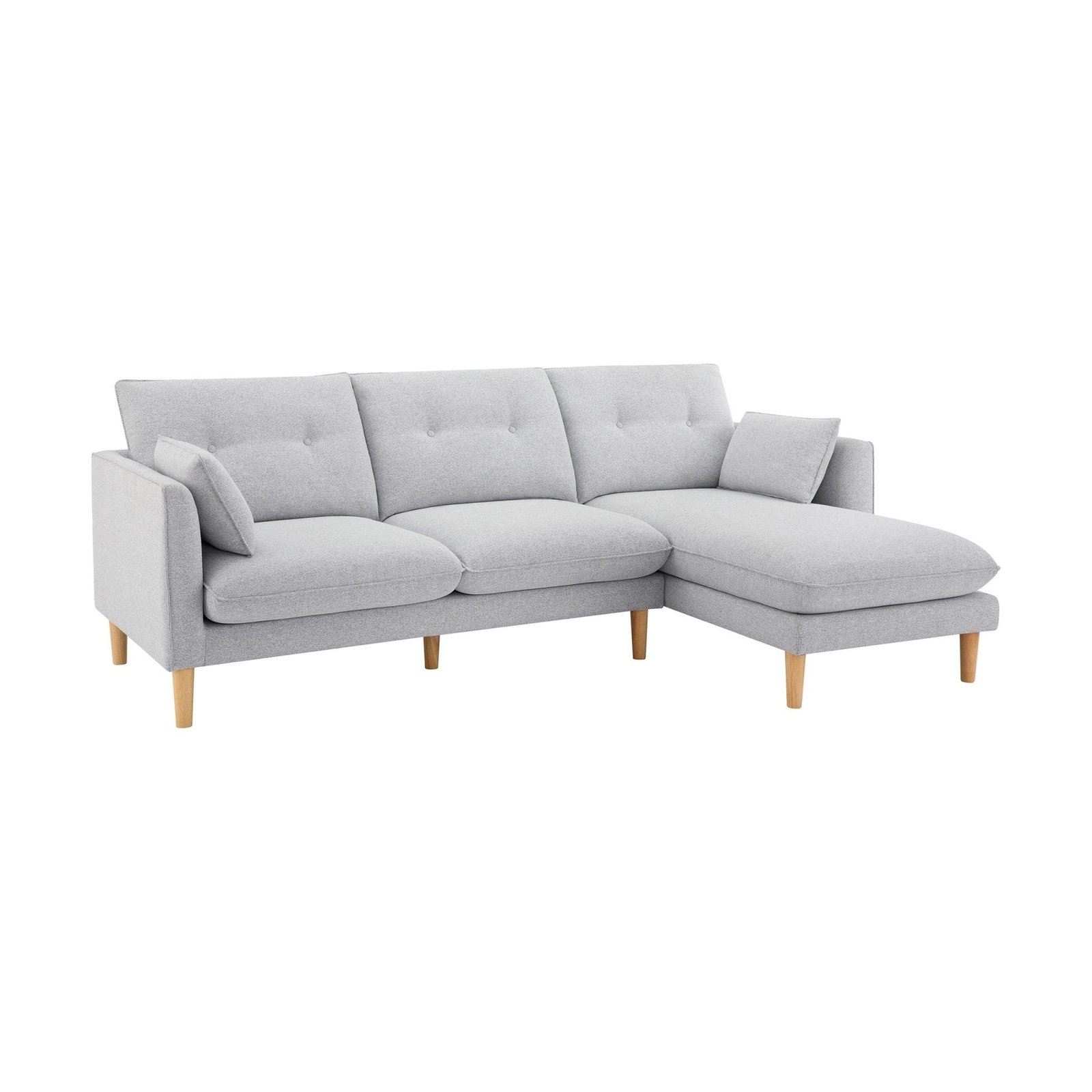 Shoreditch Right Hand Chaise Sofa - Light Grey - Image 4