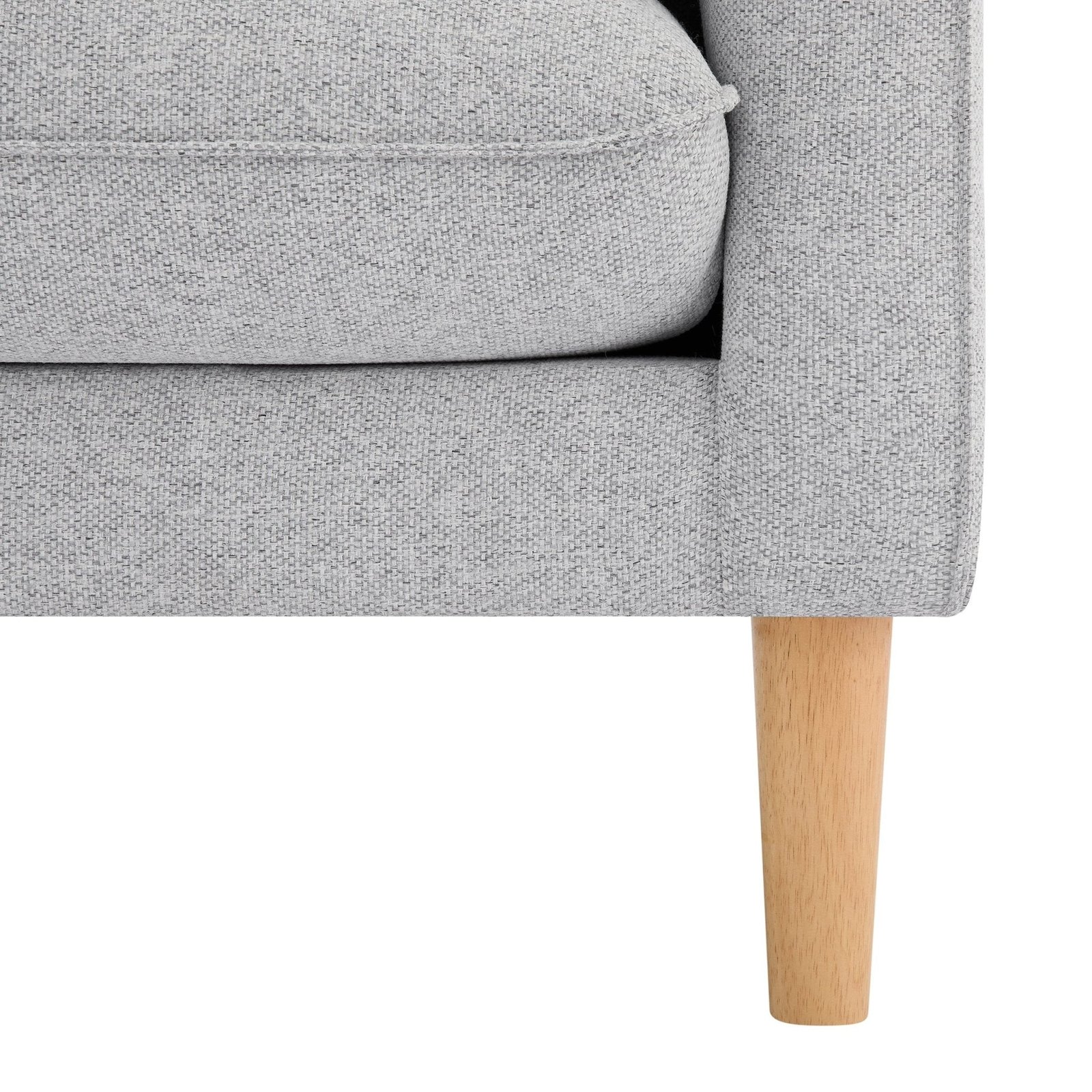 Shoreditch Right Hand Chaise Sofa - Light Grey - Image 8