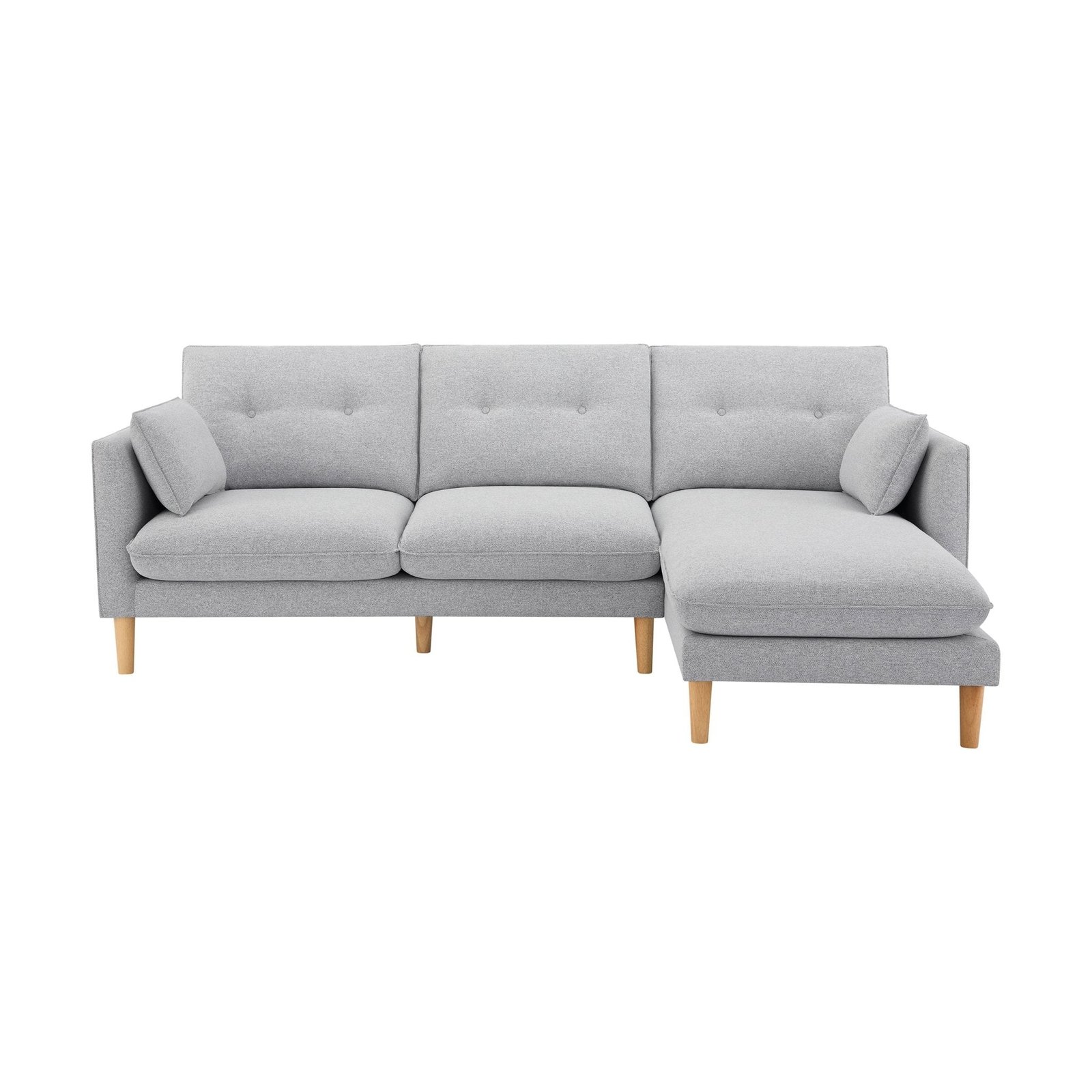 Shoreditch Right Hand Chaise Sofa - Light Grey - Image 3