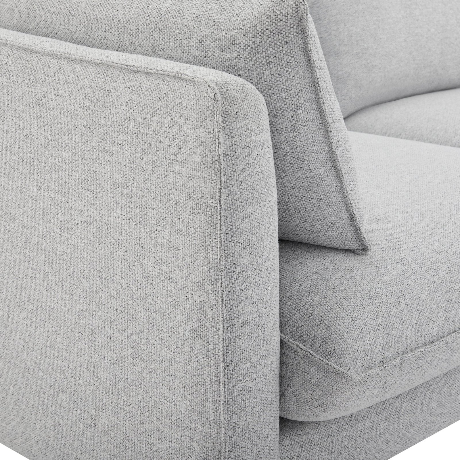 Shoreditch Right Hand Chaise Sofa - Light Grey - Image 7