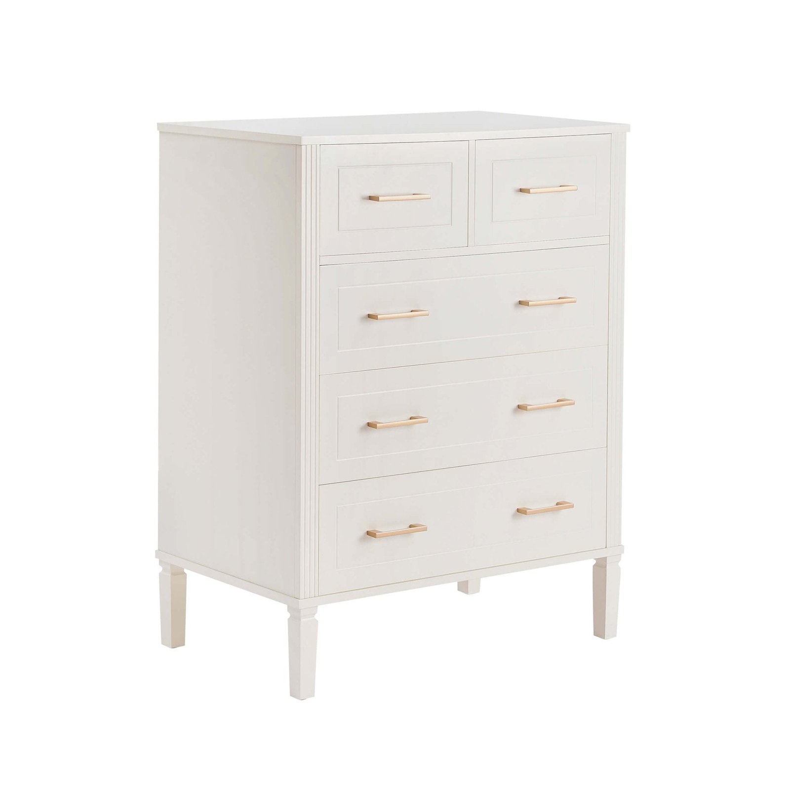 Sienna 5 Drawer Chest - Cream - Image 4