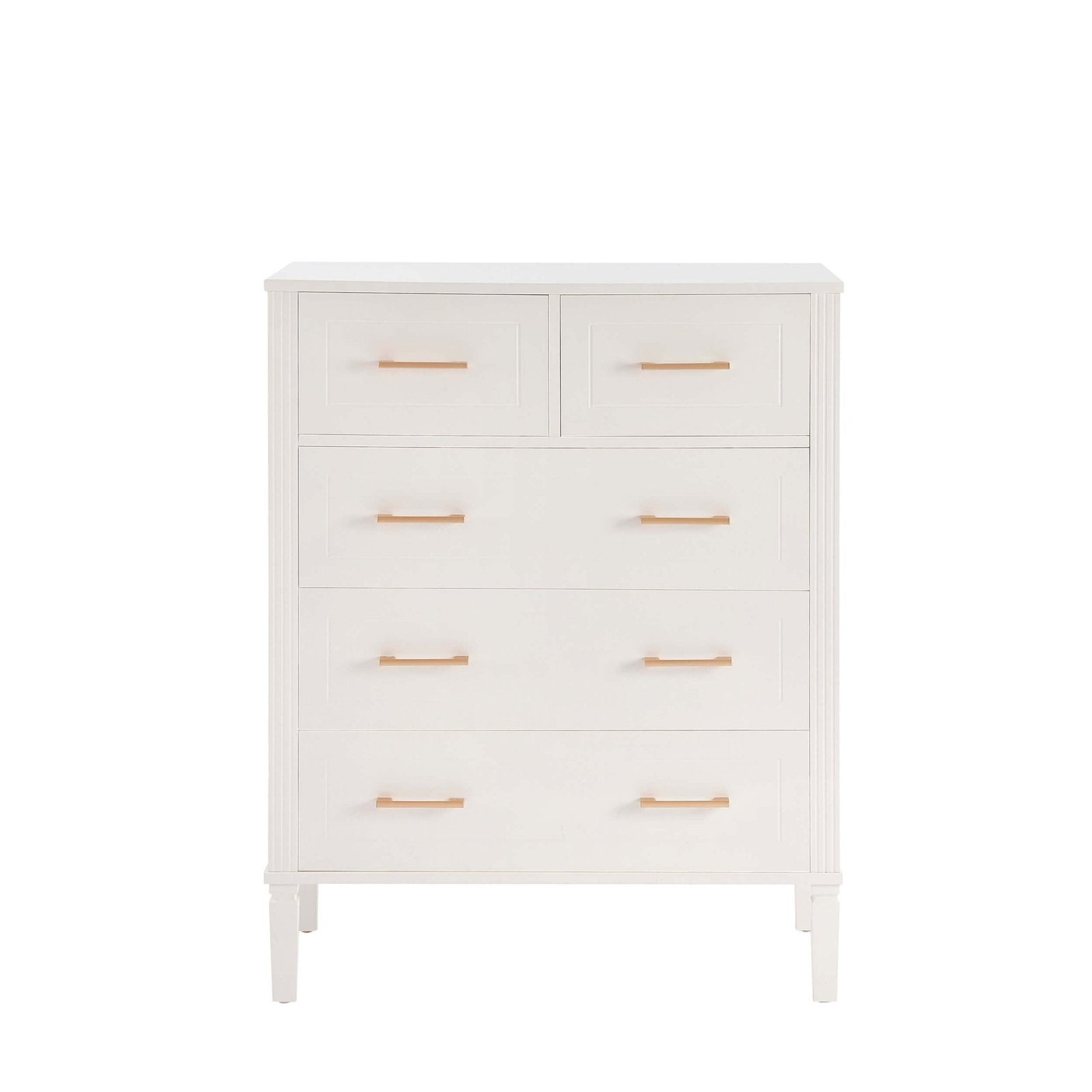 Sienna 5 Drawer Chest - Cream - Image 7