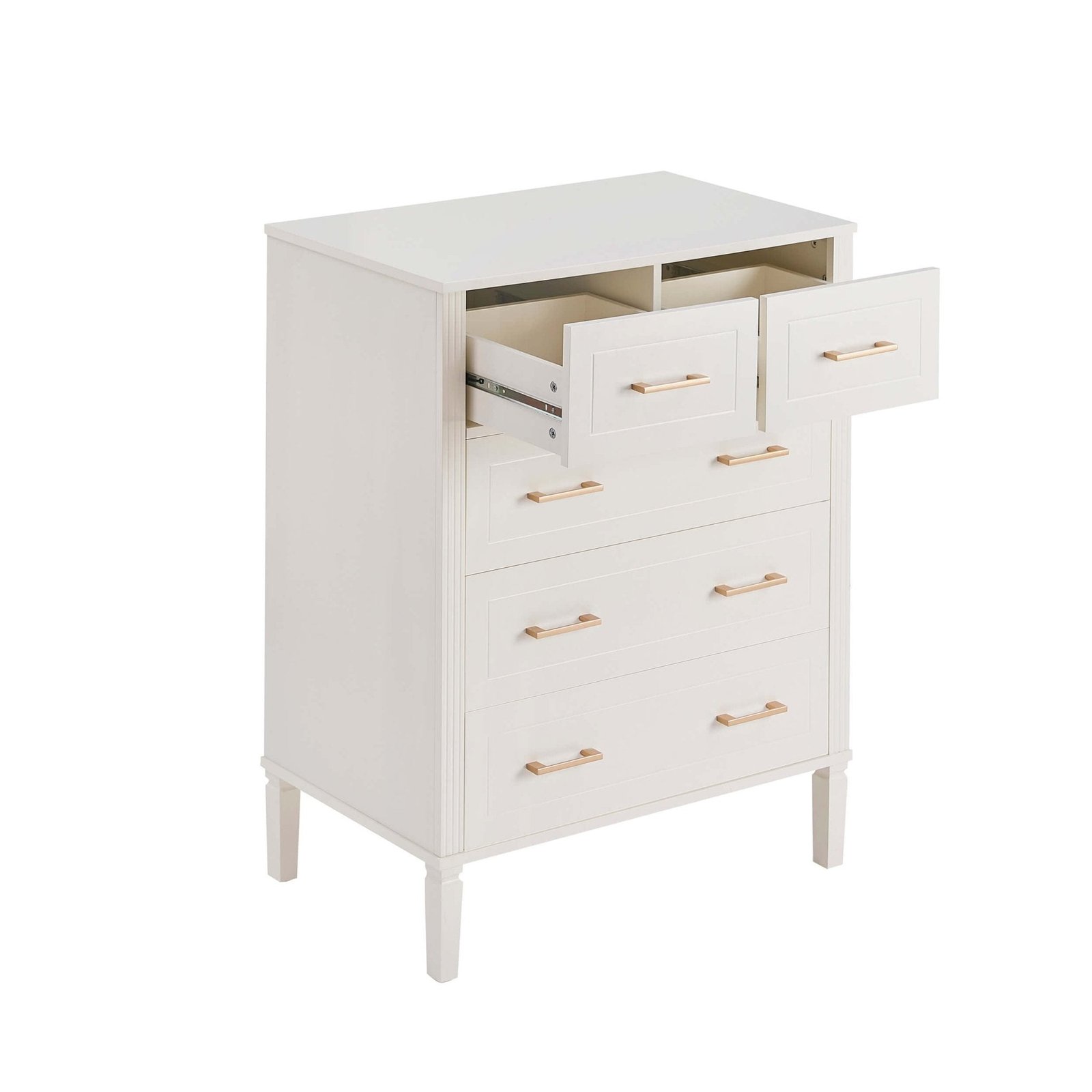 Sienna 5 Drawer Chest - Cream - Image 2