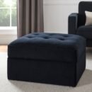 Sloane Ottoman Storage Pouffe- Midnight
