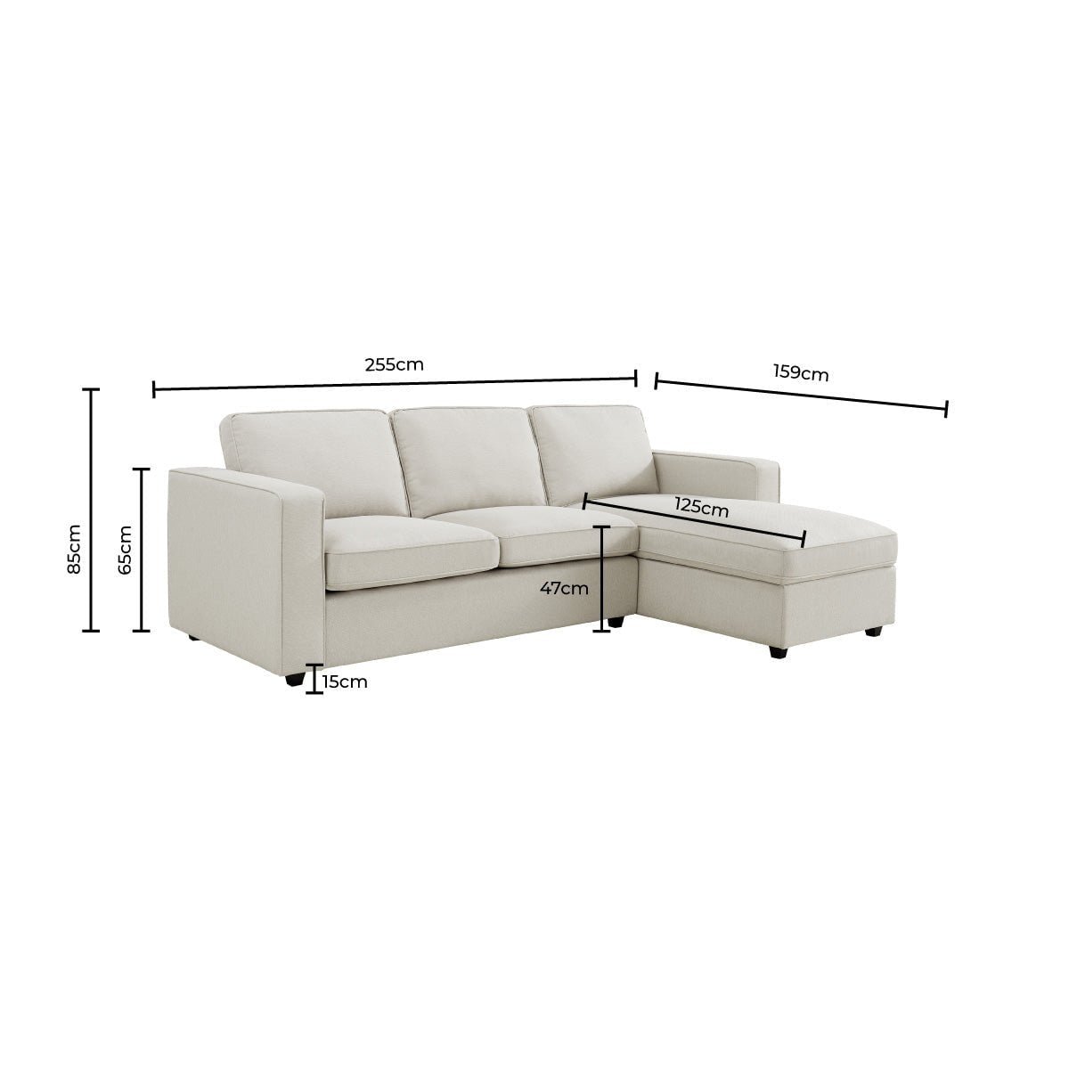 Soho Right Hand Storage Chaise Sofa - Dark Olive - Image 5