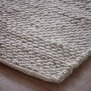 Theo Handwoven Wool Rug - Light Grey